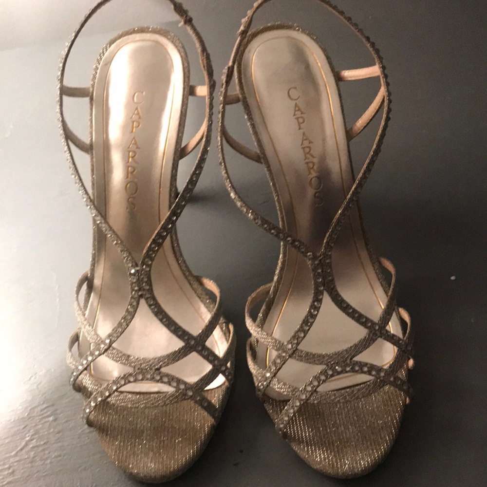 Silver heels! Great for a party, wedding, or prom